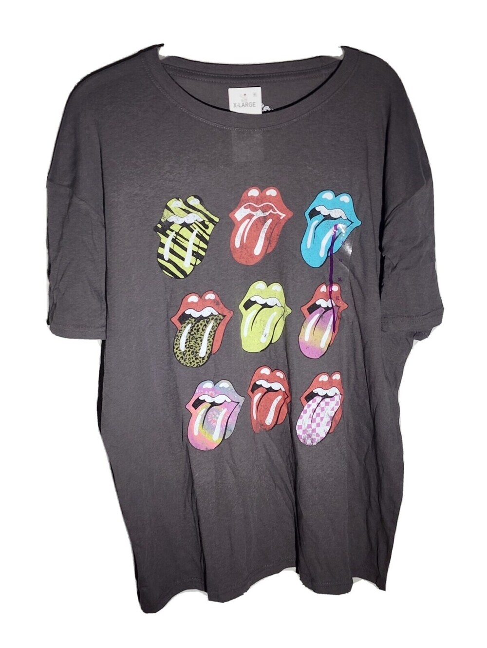 Women's The Rolling Stones Multi Logo Short Sleeve Graphic T-Shirt XL